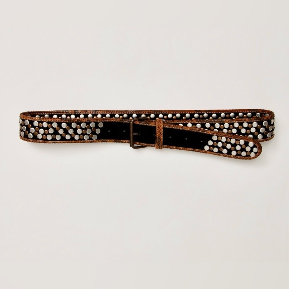Free People Animal Instinct Leather Pocket Belt S/M - Picture 5 of 8